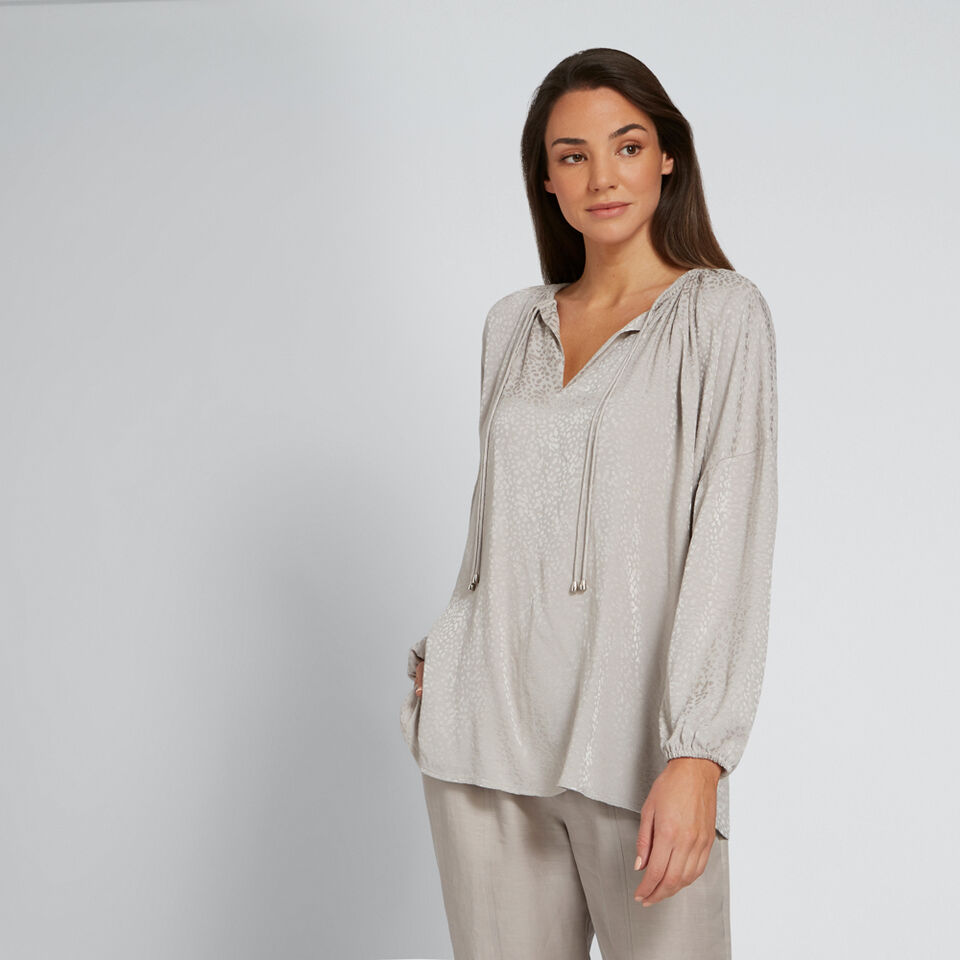 Luxe Jacquard Blouse  