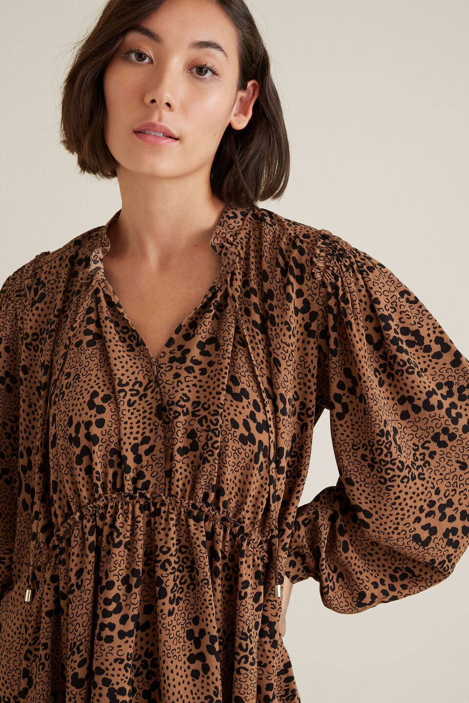 Animal Frill Blouse  