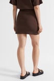 Crepe Knit A Line Mini Skirt  Deep Raisin  hi-res