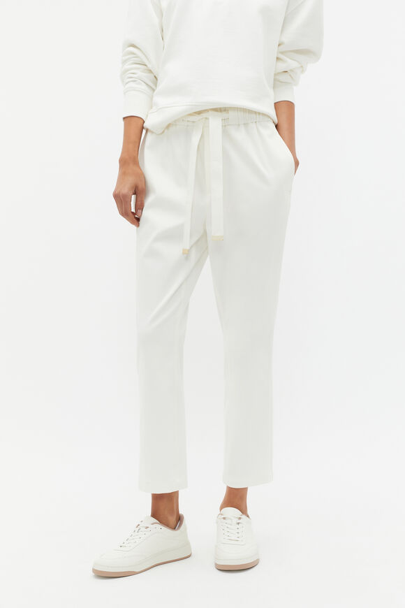 Tapered Leg Tie Pant  Cloud Cream  hi-res