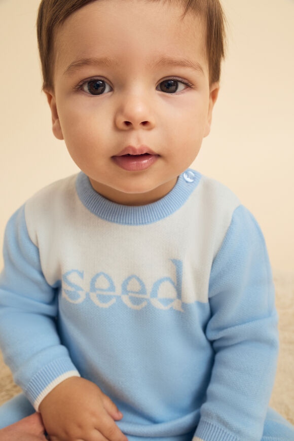 Logo Knit Jumpsuit  Clear Blue  hi-res