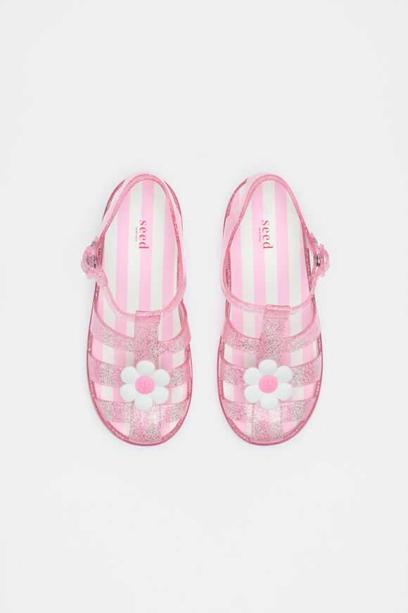 Daisy Jelly Sandal  Pink Glitter  hi-res
