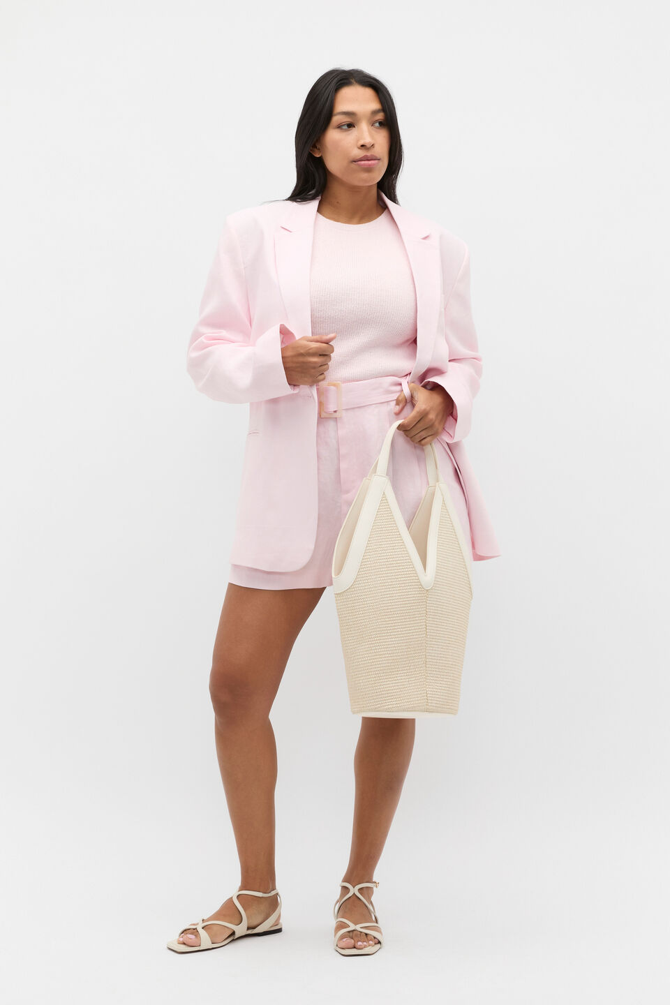 Textured Cotton Knit Top  Primrose