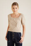 Square Neck Cable Knit    hi-res