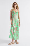 Satin Floral Twist Dress  Key Lime Floral  hi-res