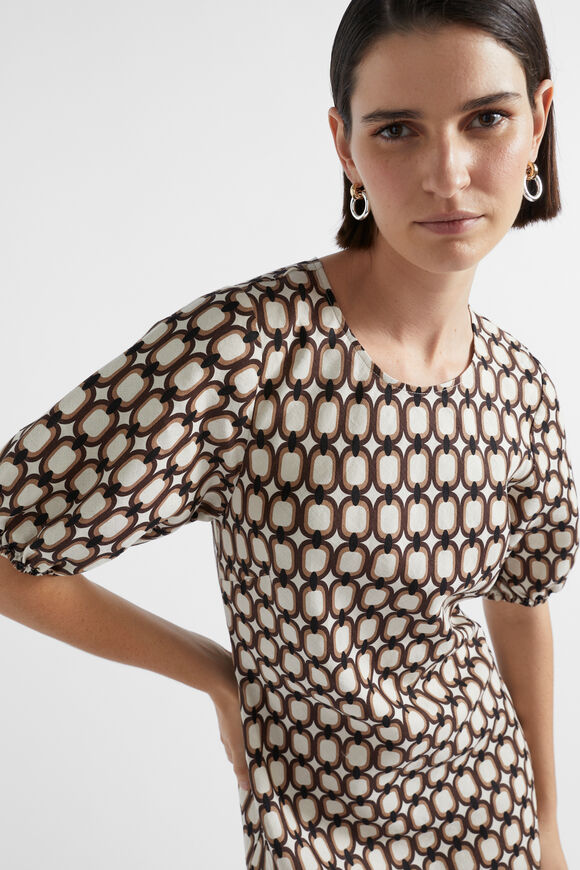 Linen Retro Slip Dress  Multi Retro  hi-res