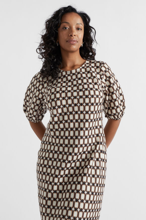 Linen Retro Slip Dress  Multi Retro  hi-res