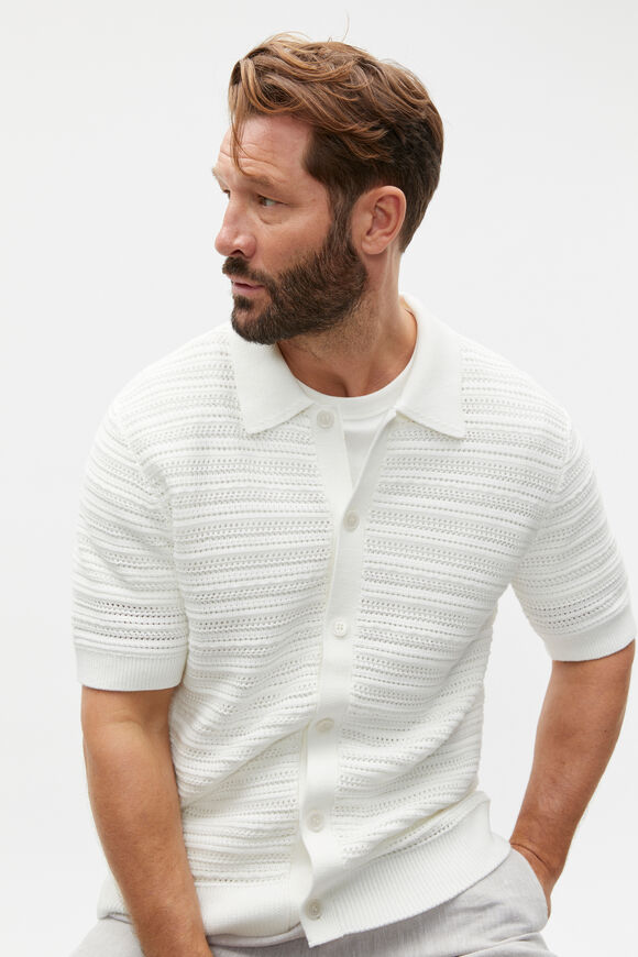 Mixed Stitch Knit  Vintage White  hi-res