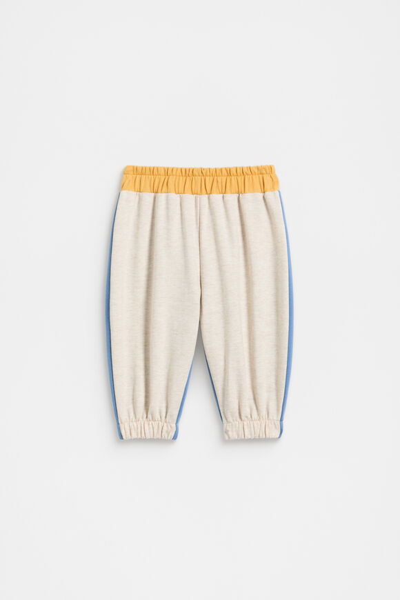 Colourblock Track Pant  Oat Marle  hi-res
