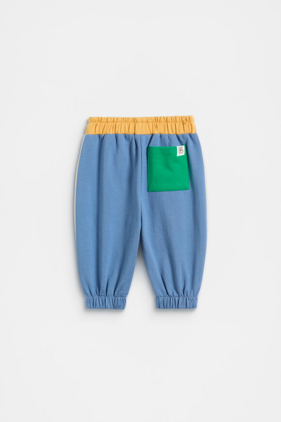 Colourblock Track Pant  Oat Marle  hi-res