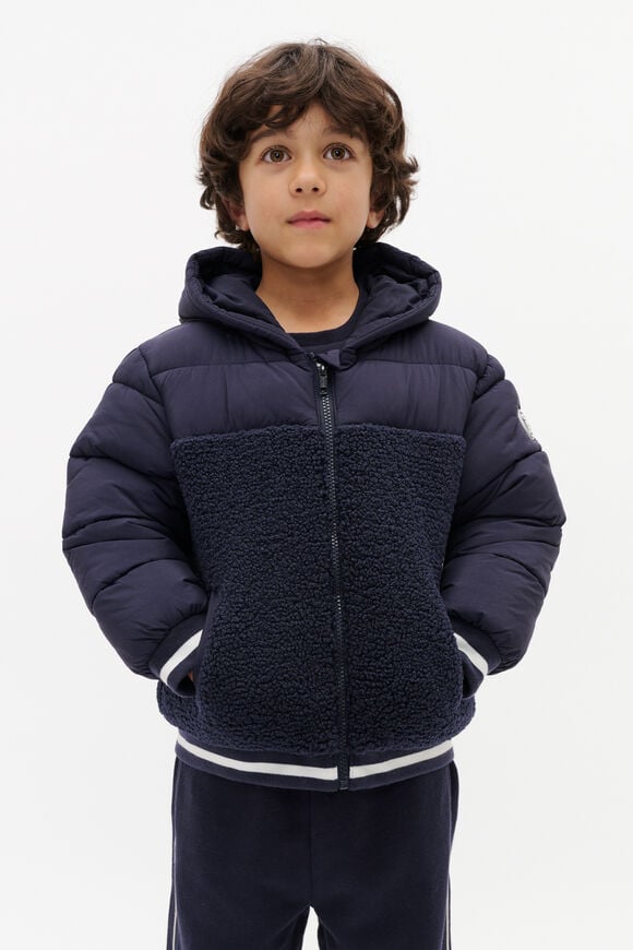 Spliced Logo Jacket  Midnight Blue  hi-res