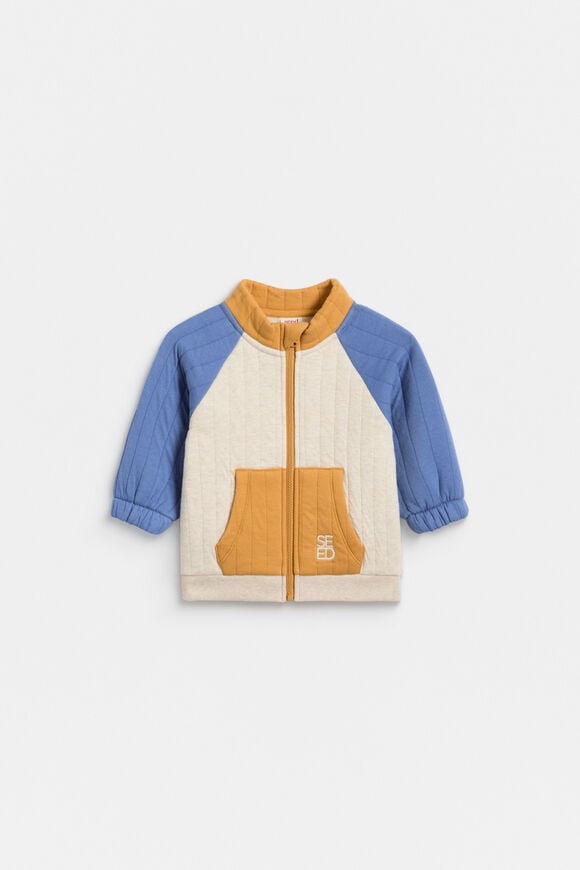 Double Quilted Sweat  Moody Blue  hi-res