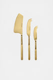 Atlas Cheese Knife Set  Gold  hi-res