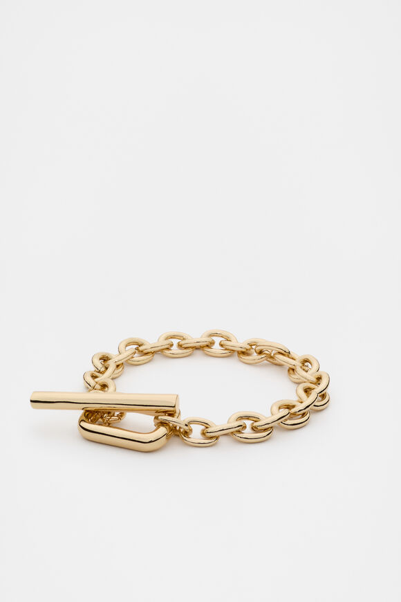 Rounded Link Bracelet  Gold  hi-res