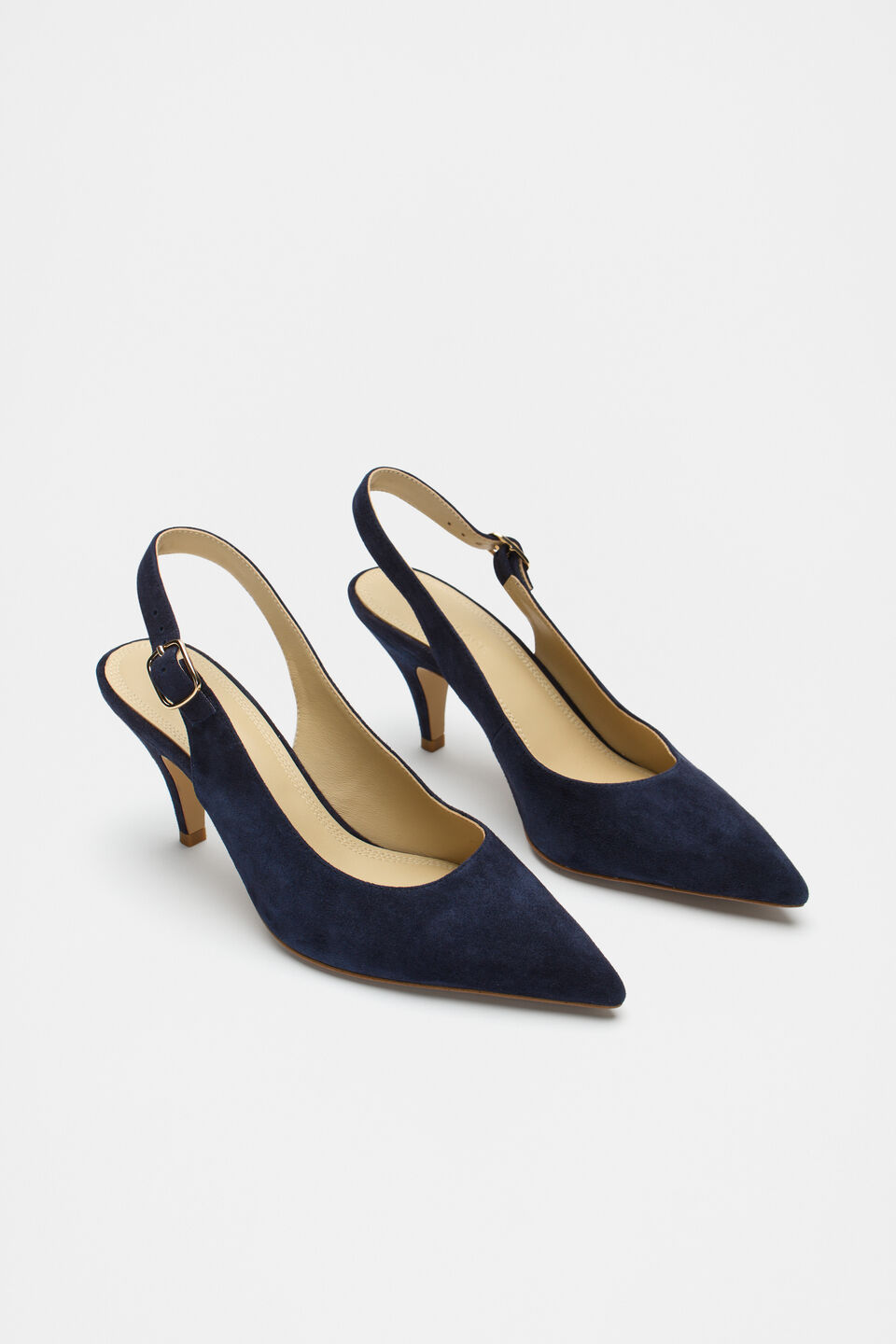 Elora Slingback Pump  Twilight Blue Suede