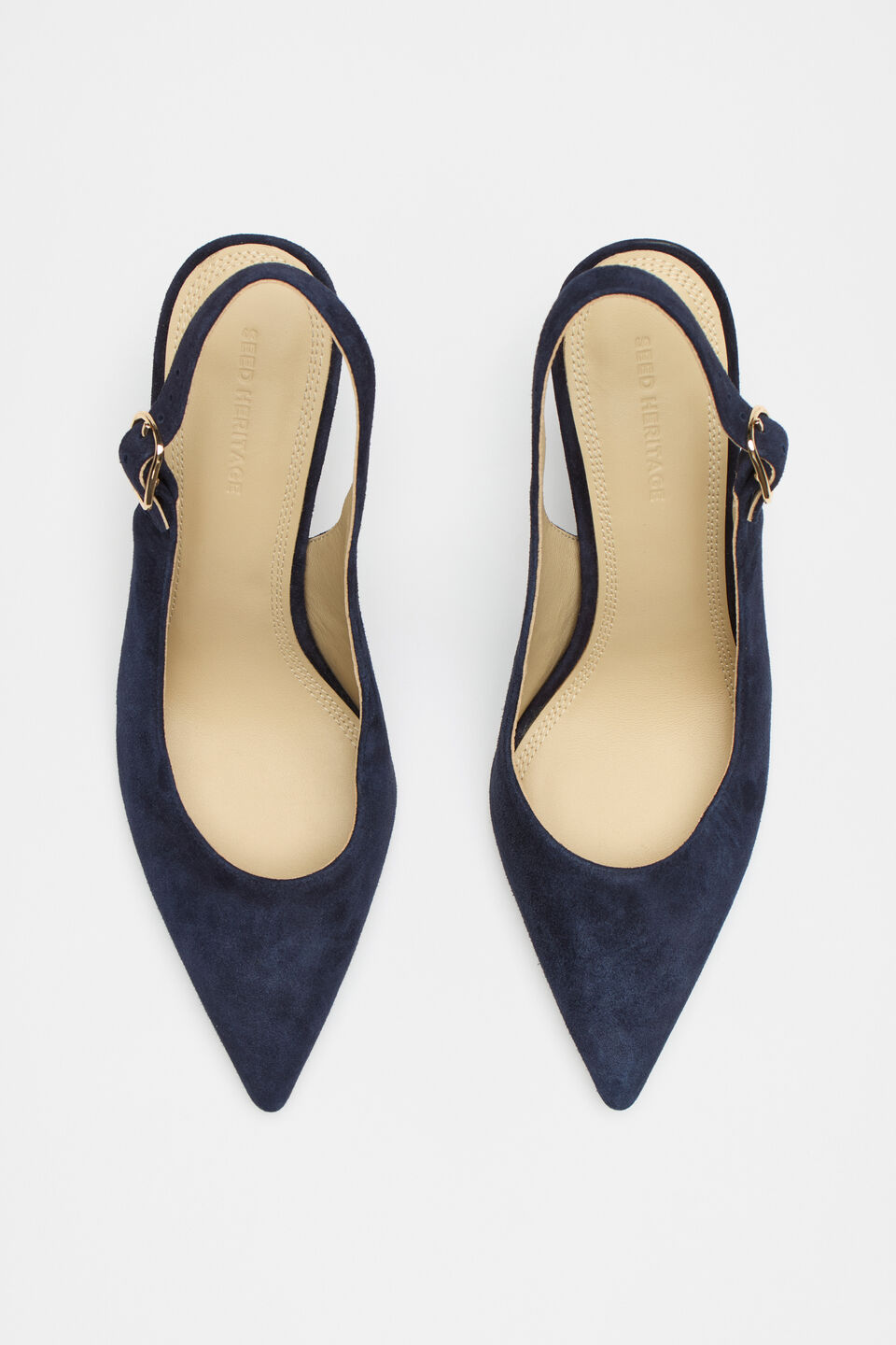Elora Slingback Pump  Twilight Blue Suede
