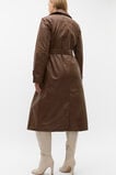 Leather Belted Trench Coat  Maple  hi-res