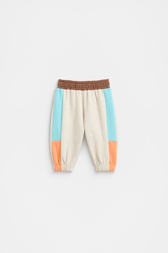 Colourblock Track Pant  Sand Marle  hi-res