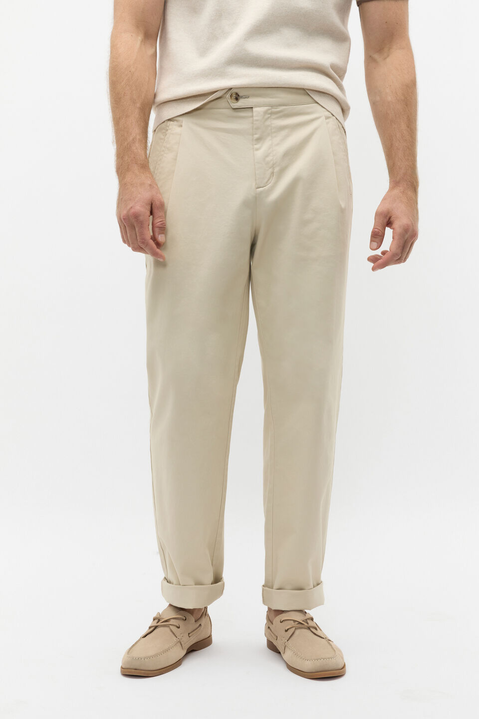 Side Tab Trouser  Cool Stone