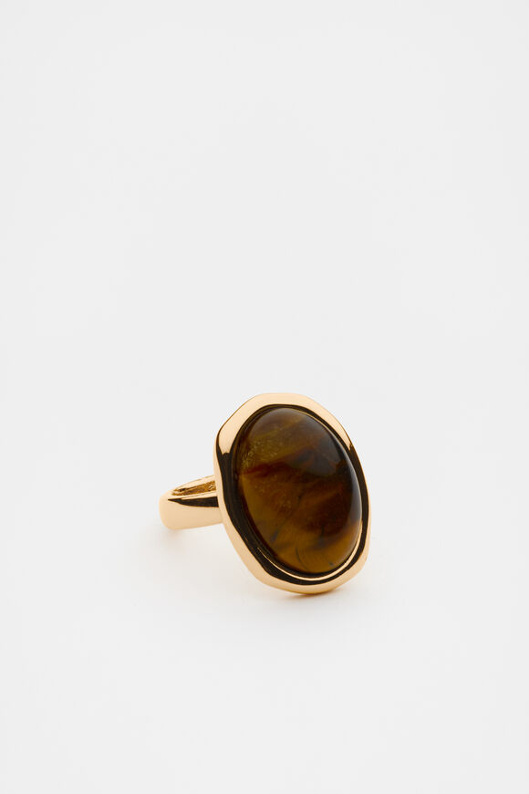 Stone Oversized Ring  Gold  hi-res