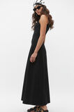 Compact Crepe Knit Flared Dress  Black  hi-res