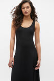 Compact Crepe Knit Flared Dress  Black  hi-res