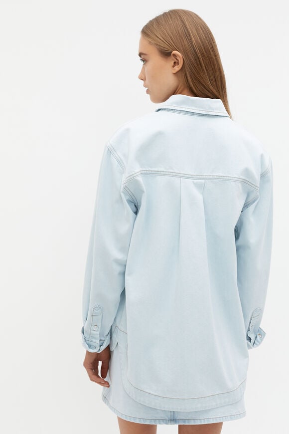 Denim Button Down Shirt  Stone Blue Wash  hi-res