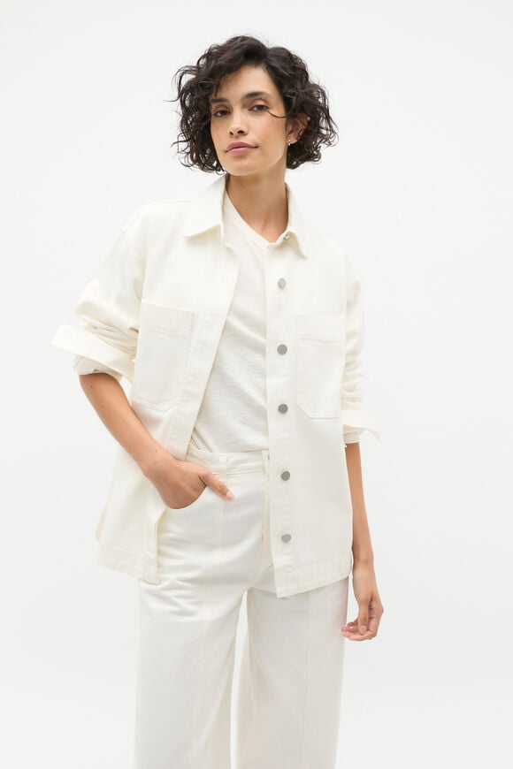 Denim Pocket Front Shirt  Cloud Cream  hi-res