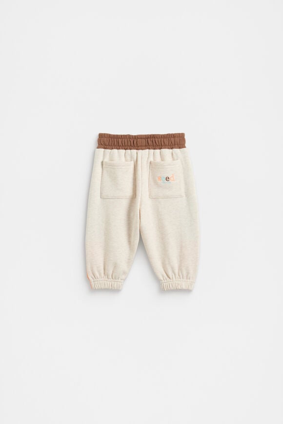 Colourblock Track Pant  Sand Marle  hi-res