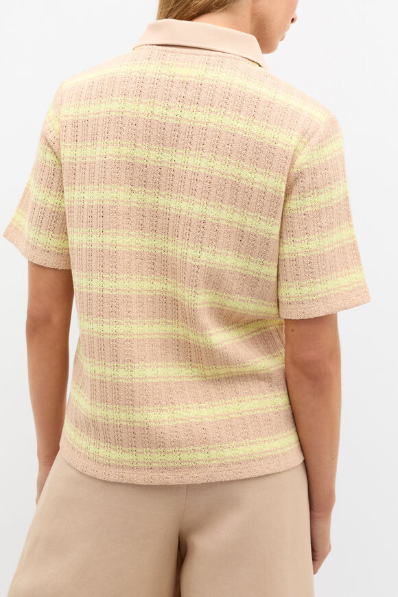 Textured Stripe Polo  Lemongrass Stripe  hi-res
