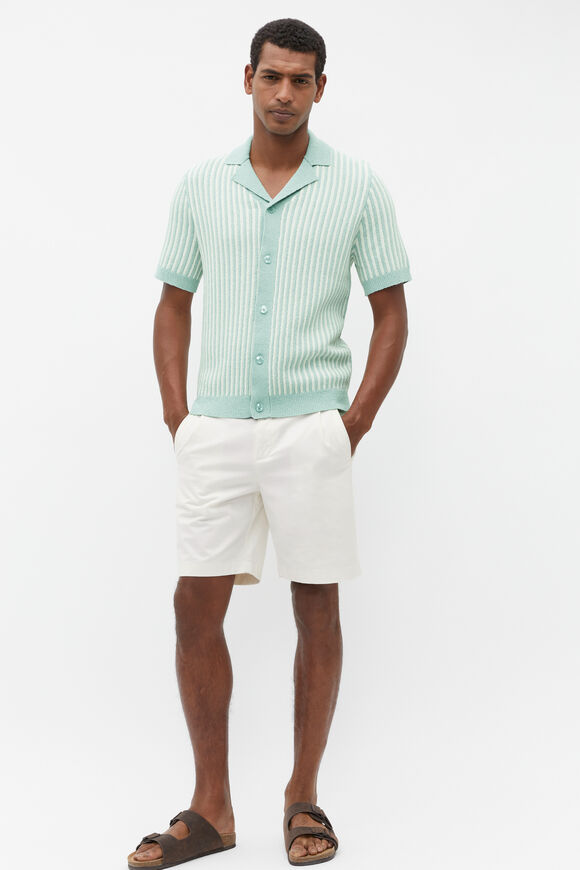 Textured Button Down Knit  Seafoam  hi-res