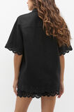 Scallop Broderie Shirt  Black  hi-res