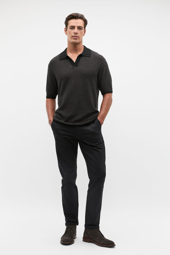 Relaxed Trophy Polo  True Black  hi-res