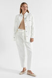 Denim Panelled Shacket  Cloud Cream  hi-res