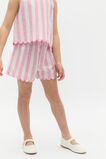Stripe Scallop Short  Candy Pink  hi-res
