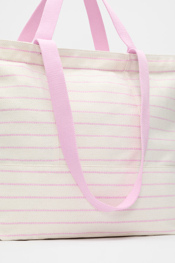 Seed Overnight Tote  Fairy Floss Stripe  hi-res