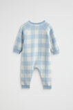 Gingham Knit Jumpsuit  Powder Blue  hi-res