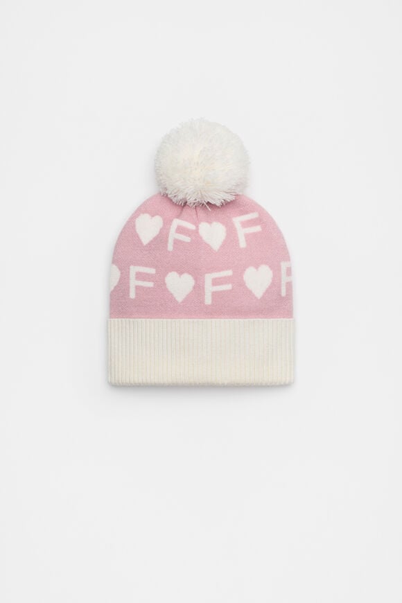 Heart Initial Beanie  F  hi-res