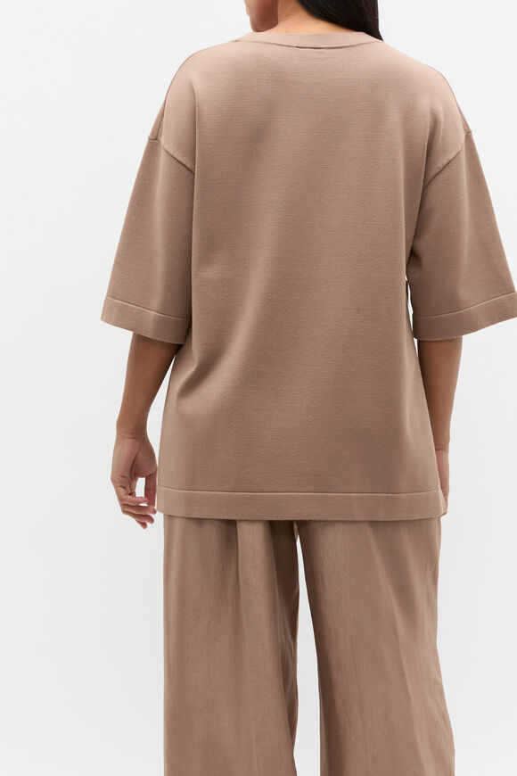 Oversized Side Split Knit  Nutmeg  hi-res