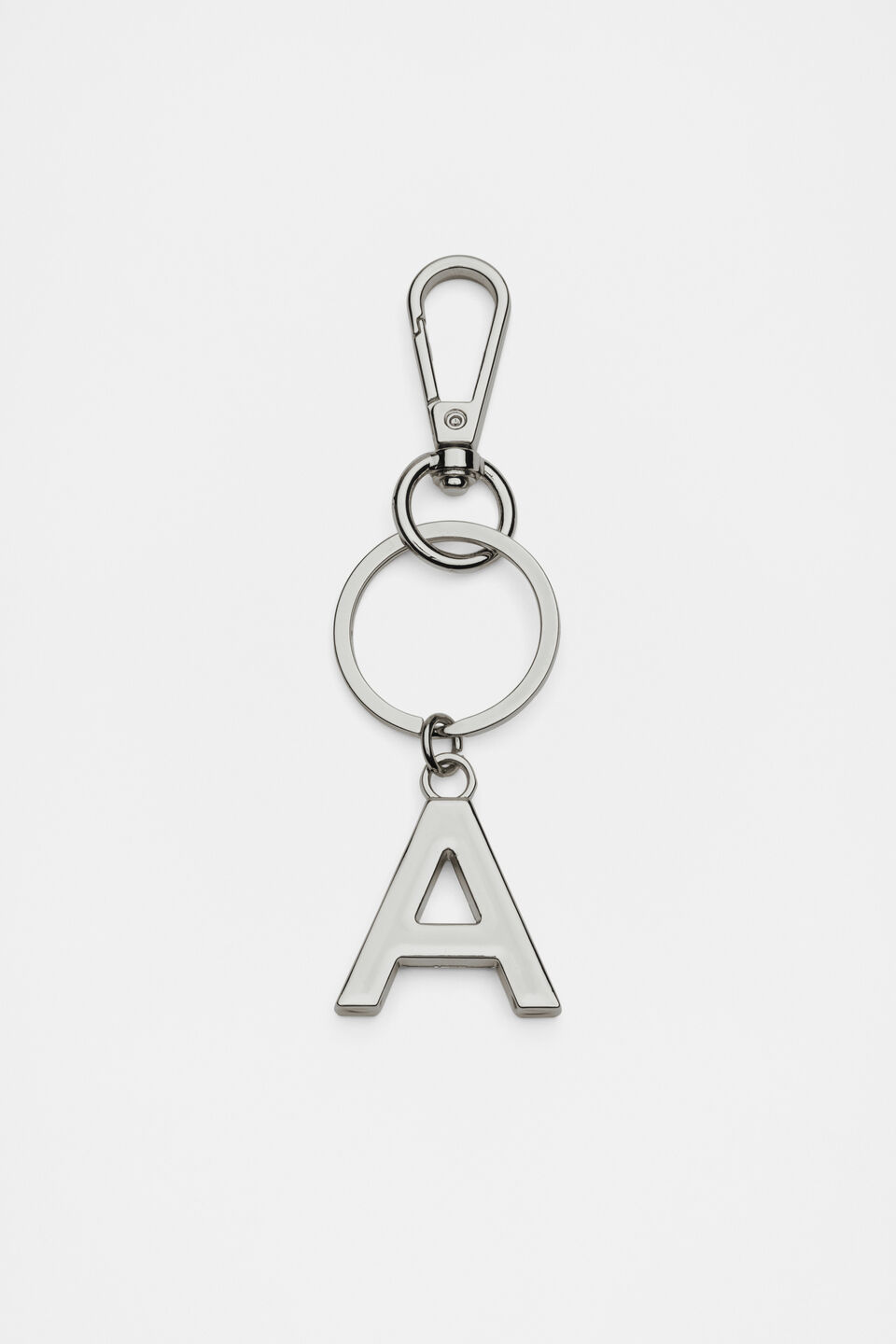 Silver Initials Keyring  A