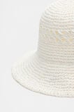 Woven Bucket Hat  White  hi-res
