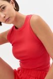 Core Australian Cotton Rib Tank  Electric Crimson  hi-res