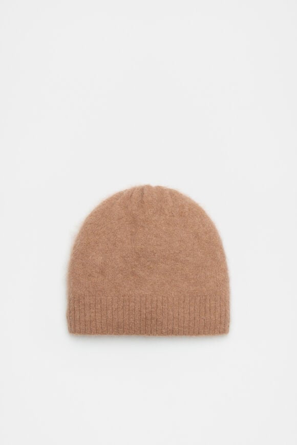 Fluffy Textured Beanie  Amaretto  hi-res