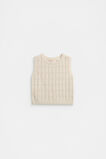 Pointelle Knit Vest  Soft Cream  hi-res