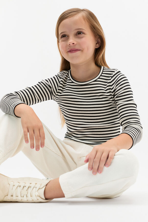 Core Rib Tee  Black Stripe  hi-res