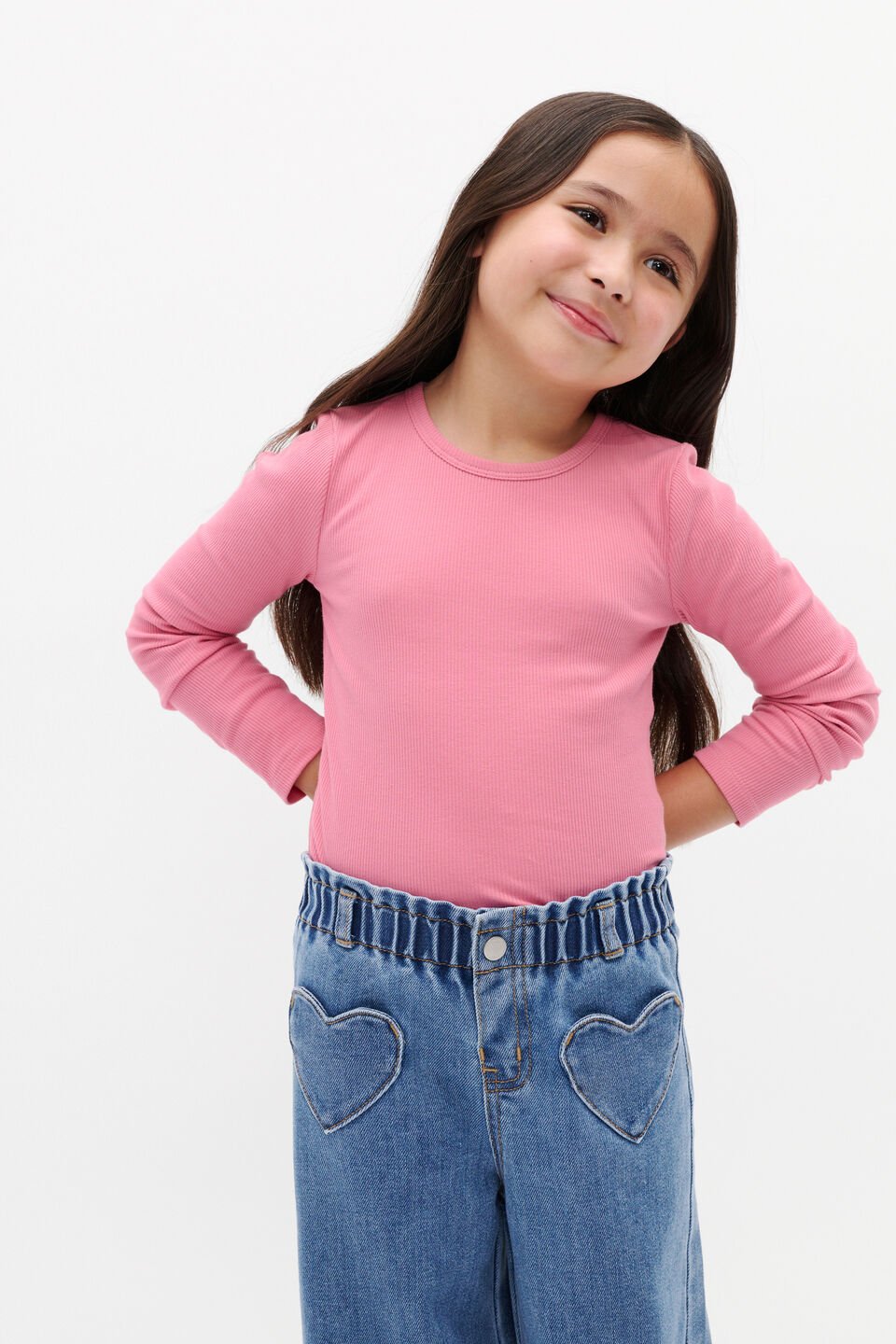 Core Rib Tee  Raspberry