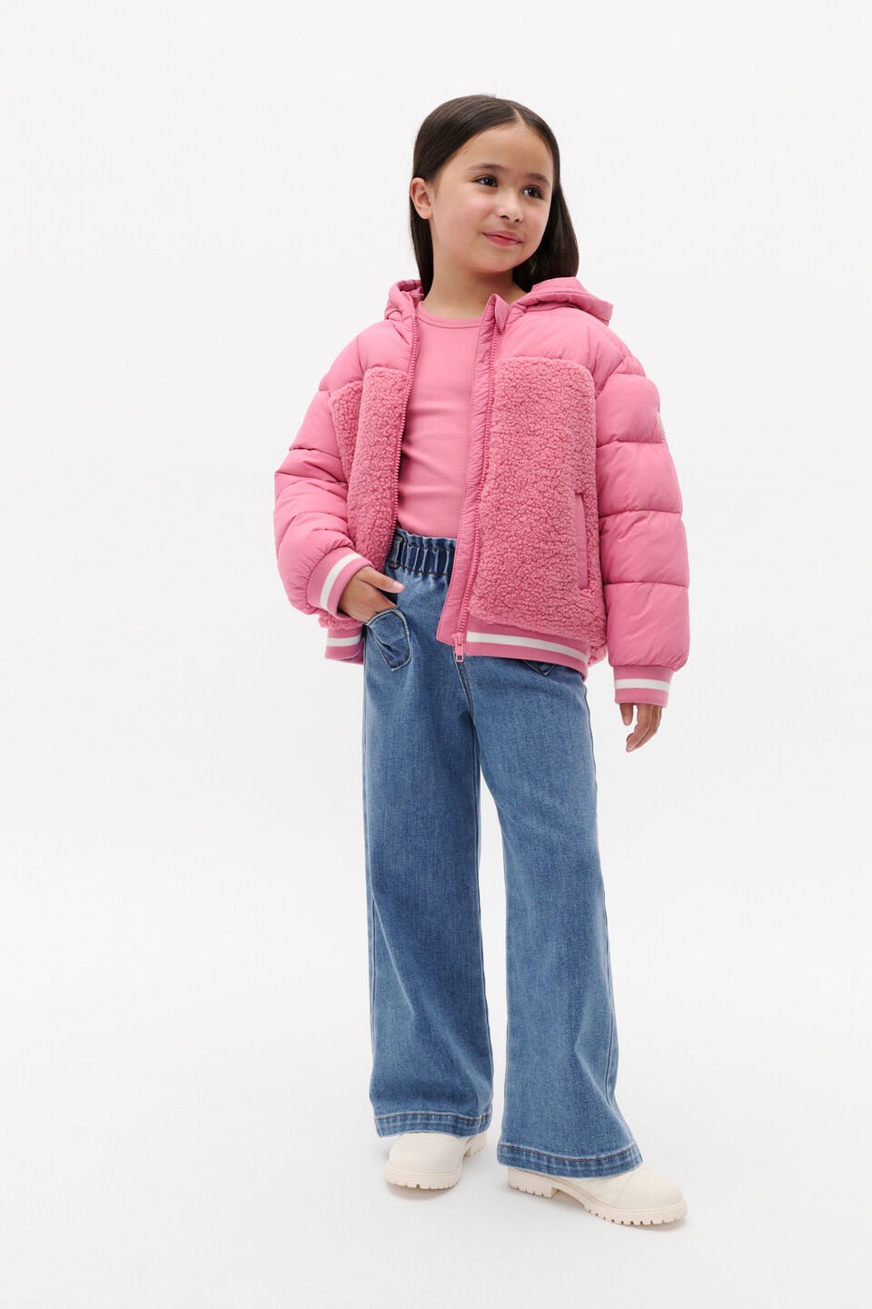 Core Rib Tee  Raspberry