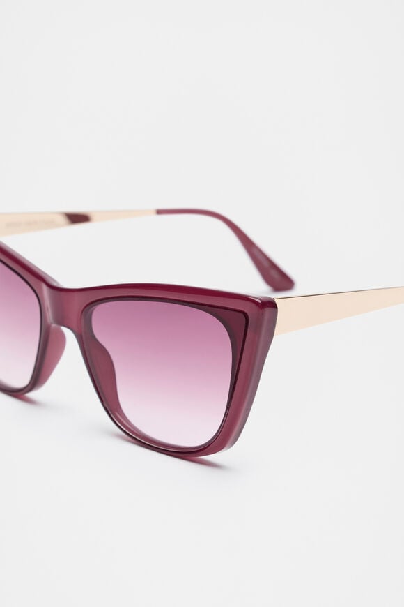 Dana Cat Eye Sunglasses  Plum Red  hi-res