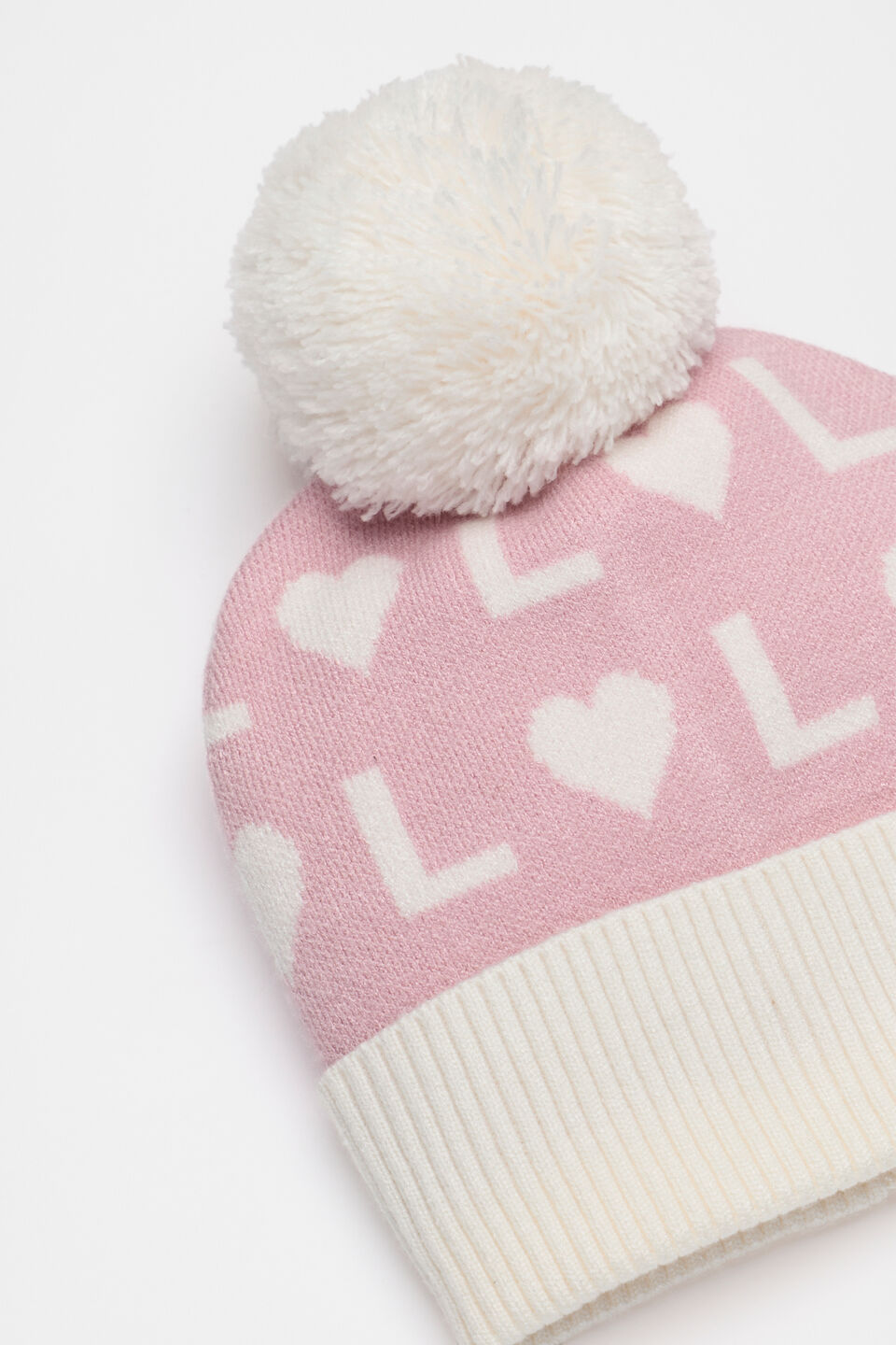 Heart Initial Beanie  L