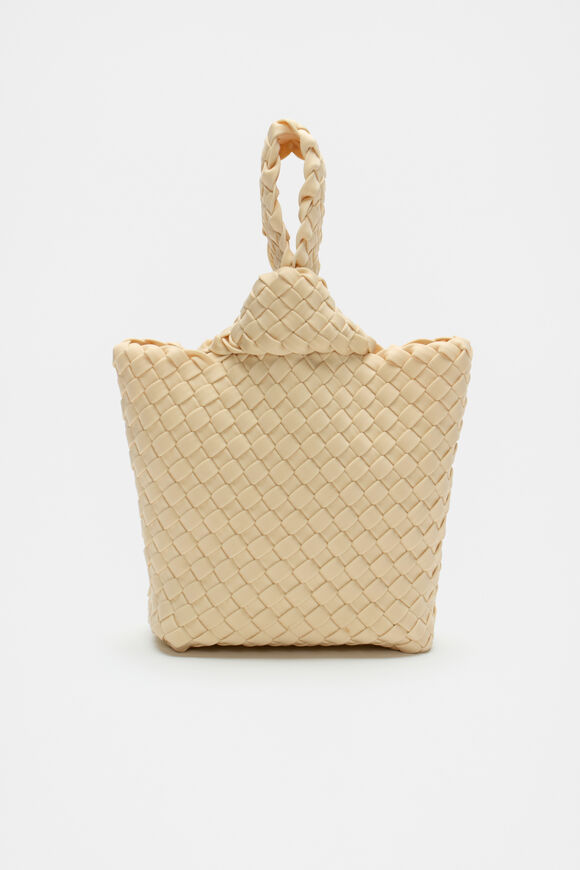 Woven Textured Mini Tote  Marzipan  hi-res